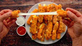 85 Calorie Air Fryer Mozzarella Sticks Recipe! | Low Calorie, Low Carb, High Protein!