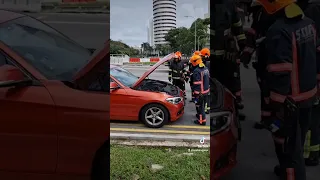 When my car engine wouldn't stop emitting smoke. Thank you SCDF