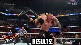 WWE SummerSlam 2016 Brock Lesnar vs Randy Orton Result! Brock Lesnar Bloodies Randy Orton!