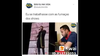 GUSTAVO LIMA TEM PROBLEMA COM A FUMAÇA DURANTE SHOW