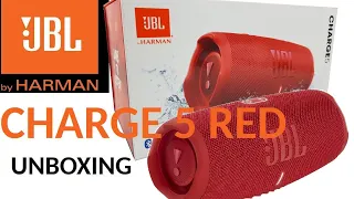 JBL CHARGE 5 red/ czerwony unboxing/ rozpakowywanie speaker/ głośnik