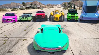 7 YOUTUBER müssen mich mit dem KLEINSTEN AUTO JAGEN in GTA 5!