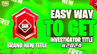 HOW TO GET INVESTIGATOR TITLES IN 2024 - ALL 6 TITLES FREE