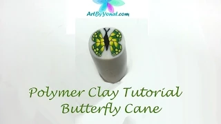 Polymer Clay Tutorial - How to Make a Butterfly Cane - Lesson #15