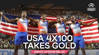 Noah Lyles leads 🇺🇸's 4x100m to gold | World Athletics Championships Budapest 23