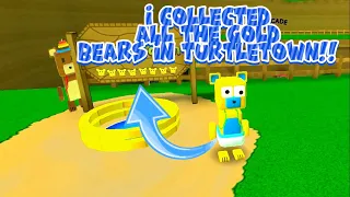 🏆I COLLECTED ALL THE GOLD BEARS IN Turtletown!!-Super Bear Adventure Hardcore Challenge🏆