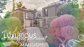 ROBLOX | Bloxburg: No Advanced Placement Modern Aesthetic Family Hillside House | Build & Tour