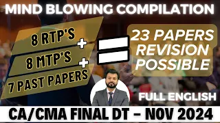 8 RTP + 8 MTP + 7 PAST PAPERS 🔥| LAST DAY REVISION | CA FINAL Direct Tax | FULL ENGLISH |Aarish Khan