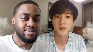 jin being iconic on vlive | Reaction