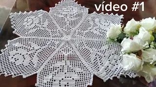 "Centro de mesa a crochet con rosas"paso a paso