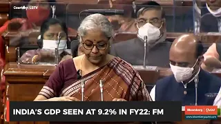 FY22 GDP Growth Estimated At 9.2%, Says Finance Minister: Union Budget 2022