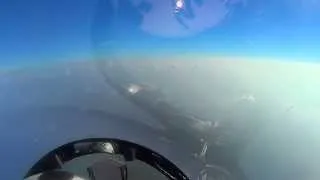 F-18 and F-15 dogfight