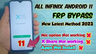 Infinix Android 11 frp bypass new 2023 | All infinix android 11 google account bypass without pc |