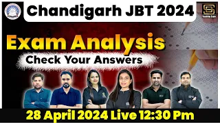 Chandigarh JBT Exam 2024 || Exam Analysis || Paper Solution Live || Check Your Answers