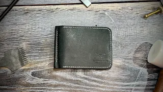 Leather crafts! Making a pueblo leather clip wallet! 100% Hand made!