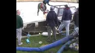 Full video of the rising of a sunken Norfolk Broads boat