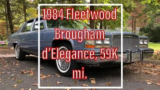 1984 Cadillac Brougham d’Elegance 59k. Orig. mi. Walk around video