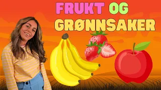 Lek og lær med farger, frukt og grønnsaker i samlingsstund for småbarn. Pedagogisk Norsk Barne-TV.