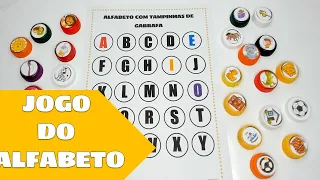 JOGO DO ALFABETO COM TAMPINHAS DE GARRAFA PET | ARQUIVO DISPONÍVEL