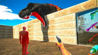 FPS PERSPECTIVE vs ALL DINOSAURS DEADLY MAZE - Animal Revolt Battle Simulator