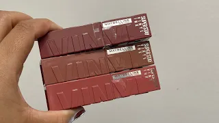 Maybelline New vinyl ink swatches | Peachy | Cheeky | Lippy | Trending