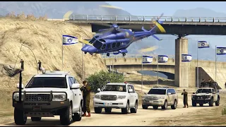 Palestinian Fighter Jets Attack on Israeli Military Weapon Convoy - Palestine vs Israel War - GTA 5