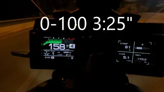 Yamaha Tracer 9 GT,  Acceleration Test (0-100, 0-160)