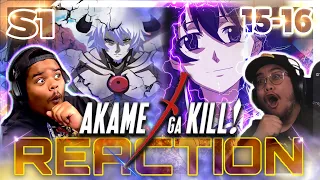 NIGHT RAID VS KUROME & BOLS | Akame Ga Kill EP 15 & 16 REACTION