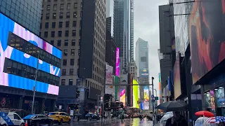 Times Square on a Rainy day (April 3, 2024)