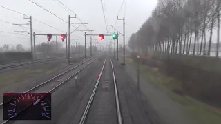 Riding with the train driver from Utrecht to Enkhuizen. (With speedometer)