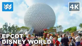 [4K] EPCOT Disney World in Orlando, Florida USA - Virtual Walking Tour & Travel Guide