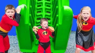 Assistant and Batboy Ryan Fun with PJ Masks and Incredibles Compilation