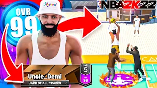 *FIRST EVER* 99.9 MAXED OUT JACK OF ALL TRADES BUILD IN THE PARK ON NBA 2K22!