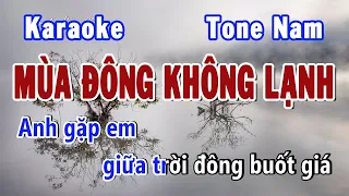 Mùa Đông Không Lạnh Karaoke Tone Nam (Bbm) | Karaoke Hiền Phương
