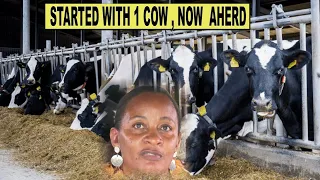 I started with one cow now I have over 30 High Grade cows producing 1000L of milk daily- MS.ESTHER N