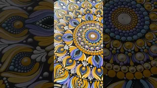 24” Yellow, Blue & Purple Mandala