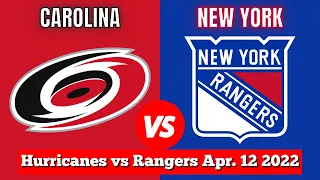 Carolina Hurricanes vs New York Rangers | Live NHL Play by Play & Chat