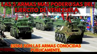 Las 5 Armas mas poderosas del componente Ejercito de Venezuela: 2022.