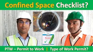 Confined space permit Check list | Permit to work | PTW