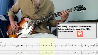 George Harrison - My Sweet Lord BASS COVER + PLAY ALONG TAB + SCORE PDF