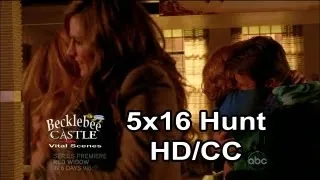 Castle 5x16 "Hunt" End Scene A Caskett Kiss & Hug  & Alexis Is Home (HD/CC/L↔L)