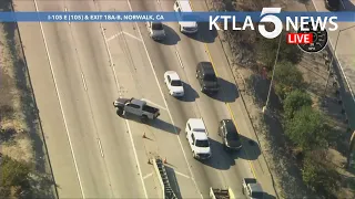 Police pursuit of 'dangerous suspect' in Los Angeles County ends with driver, passengers in custody