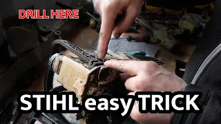 STIHL MS 180 - Trick How to disassemble easy and fast