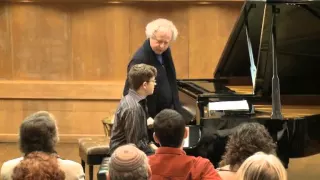 András Schiff / Piano Masterclass / Student - Yehuda Inbar / Jerusalem Music Centre