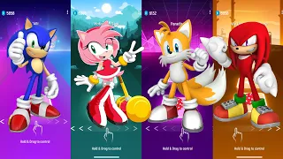 Sonic (SugarCrash) - Amy Rose - Tails - Knuckles | Tiles Hop EDM Rush!