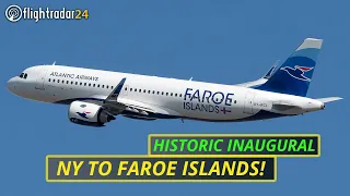 Inaugural New York to Faroe Islands flight on Atlantic Airways + Cockpit Landing Near Minimums!