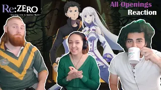 Re:Zero ALL OPENINGS 1-3 | Reaction ft. female