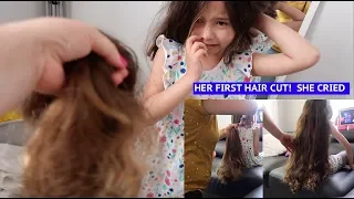 AT HOME HAIRCUT +Her reaction   SHE CRIED 2019