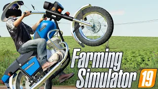 CHEGUEI RALANDO TUDO COM A MOTO | Farming Simulator 19 | Fazenda Jatobá - Episódio 107