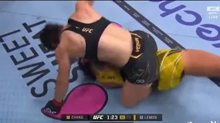 (OMG) ZHANG WEILI DESTROYS AMANDA LEMOS VIA UNANIMOUS DECISION VICTORY!!!!!!!